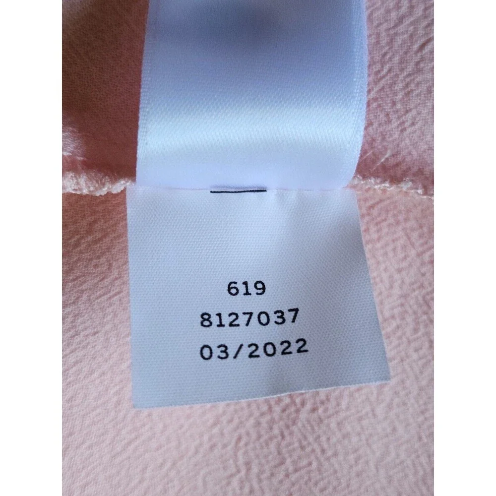 NWT 1.State High Neck Blouse Size L Pink Taffeta Off-Shoulder Demi-Sheer Party - Picture 11 of 11